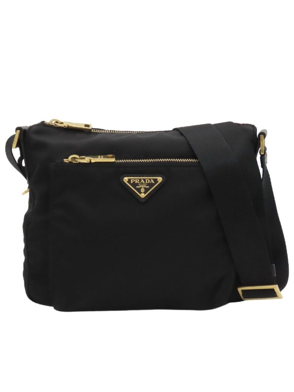Prada Shoulder Bag Vela Colour Black Nylon Leather